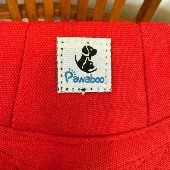 🌈 6/$60, Pawaboo Pet Cap, Small, Red, Neck Strap, Adjustable - Picture 3 of 7
